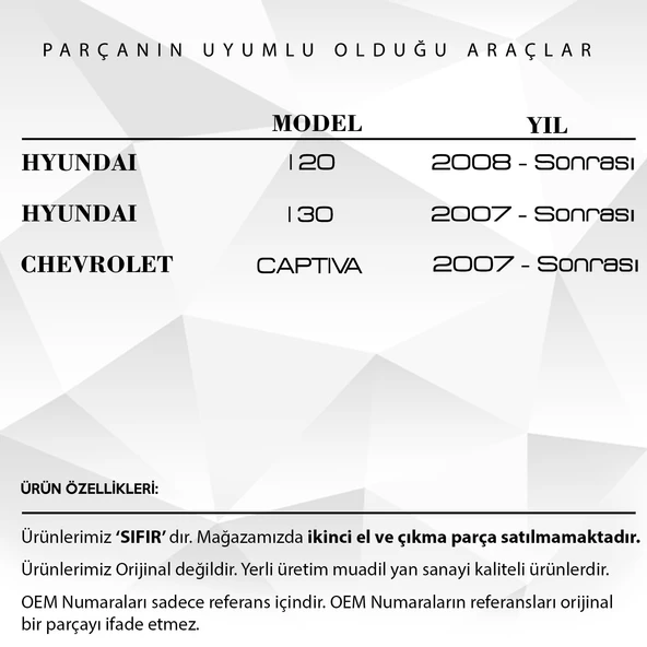 SsangYong Kyron için Yan Ayna Motor Tamir Dişlisi Çelik Metal - 2