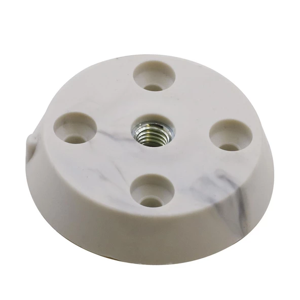 Mobilya Masa Sehpa Ayağı Bağlantı Aparatı Düz Ayak Tabanı Beyaz (10 ADET) - 2