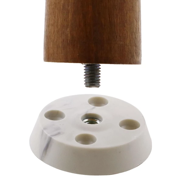 Mobilya Masa Sehpa Ayağı Bağlantı Aparatı Düz Ayak Tabanı Beyaz (10 ADET) - 7