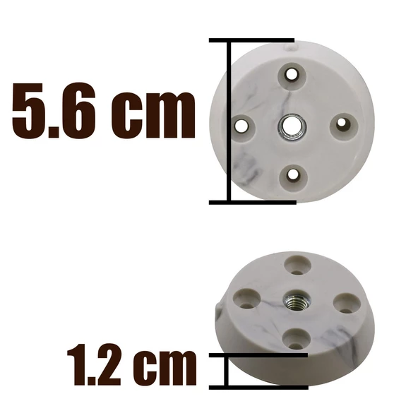 Mobilya Masa Sehpa Ayağı Bağlantı Aparatı Düz Ayak Tabanı Beyaz (10 ADET) - 5