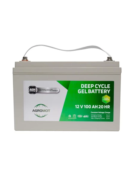 Agromot 12v 100 Ah Jel Akü Deep Cycle Nano Carbon Agm Battery