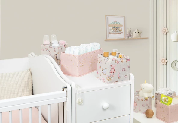 Buti Baby Çekmece Düzenleyici Organizer 3 Lü Set Pembe 103969