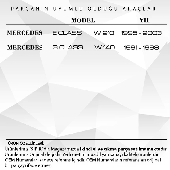 Mercedes E Class W210,S Class W140 için Yan Ayna Ayar Düğmesi - 2
