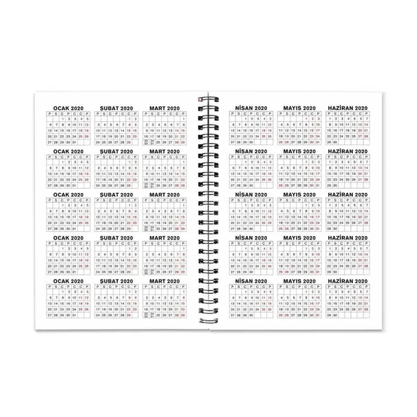 Tarihli Ajanda - Haftalık Planlayıcı (Sümen) - A5 Boy Kraft Kapak - 4