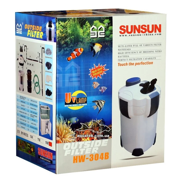 Sunsun HW-304B UV Sunsun Akvaryum Dış Filtre 2000 L/S 55W