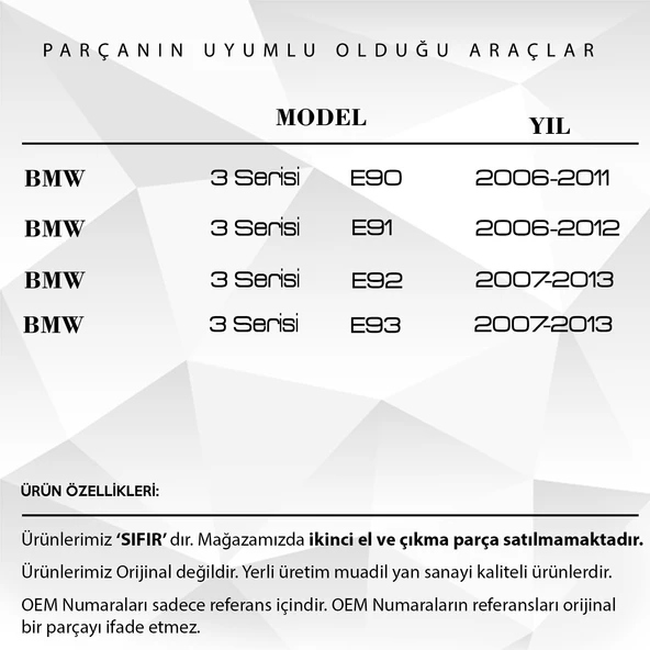 BMW 3 Serisi için Klima Havalandırma Gril Panel Düğmesi - 2