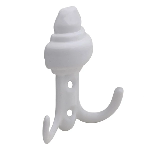 As Büyük Sarıklı Vestiyer Duvar Askısı Dolap Elbise Askılığı Beyaz Metal Askı - Resim 2