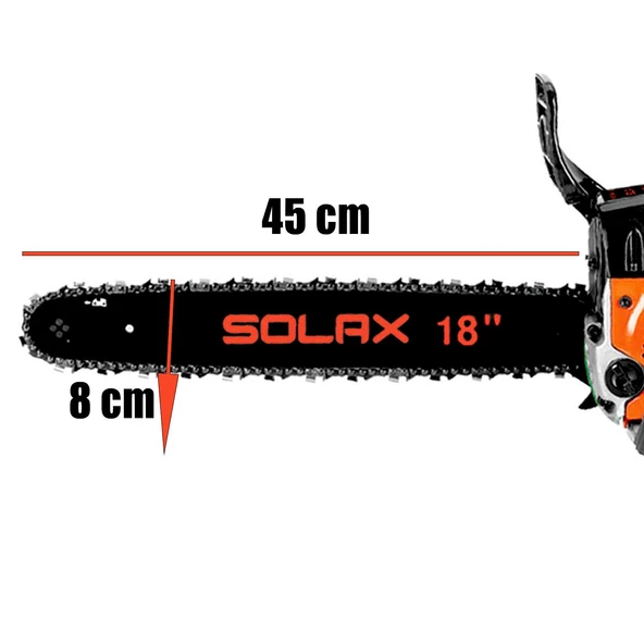 Solax 5900 Benzinli Hızar Ağaç Kesme Motoru 3.2 Hp  55 CC 18" - Resim 3