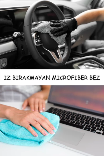 Microfiber 10'lu İz Bırakmayan Temizlik ve Cam Bezi 30 x 40 cm - 2