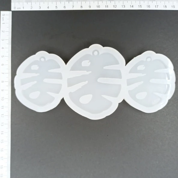 EPOKSİ REÇİNE 3 LÜ YAPRAK KOLYE KÜPE SETİ SİLİKON KALIP 1. KALİTE HB3012-0006