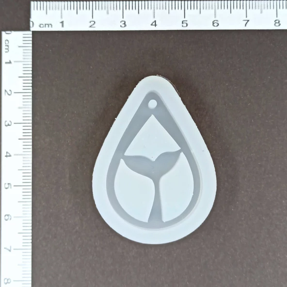 EPOKSİ REÇİNE BALİNA KUYRUĞU KOLYE SİLİKON KALIP 1. KALİTE HB2010-0113