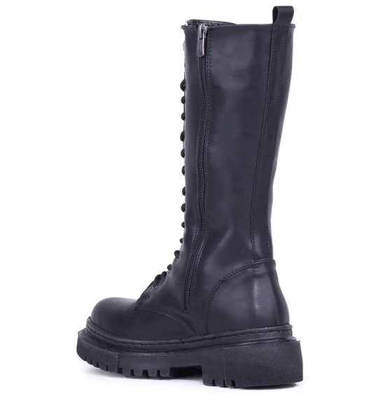 Ghattix Şanzeli Kaymaz Taban Postal Kışlık Kadın Düz Bot - 6