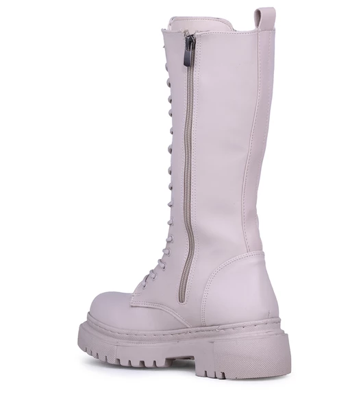 Ghattix Şanzeli Kaymaz Taban Postal Kışlık Kadın Düz Bot - 3