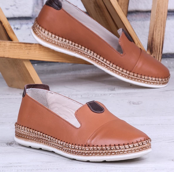 Ghattix Feraz Hakiki Deri Babet Kadın Ayakkabı - 3