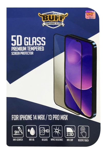 BUFF İPHONE 14 PLUS / 13 PRO MAX 5D GLASS EKRAN KORUYUCU