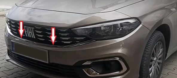 Fiat Egea Ön Panjur Alt Çıtası (U Formlu) Krom 2021+