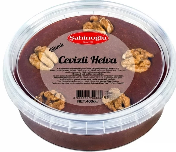 SAHINOGLU 400 GR CEVIZLI HELVA