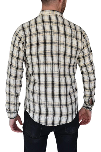 Erkek Kışlık Oduncu Silim Fit Çift Cepli Kapaklı Gömlek BGL-ST02262 - Resim 7