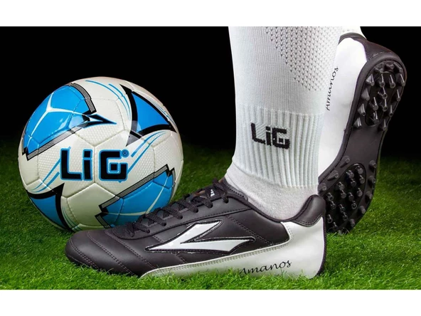 Lig Halı Saha Ayakkabısı Siyah Amanos-H - 4