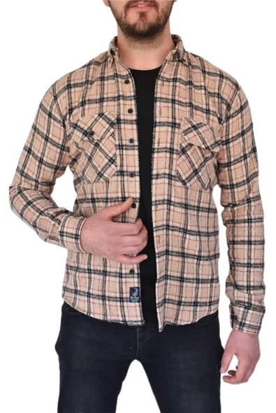 Erkek Kışlık Oduncu Silim Fit Çift Cepli Kapaklı Gömlek BGL-ST02262 - Resim 2