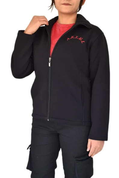 Kadın Siyah Fermuarlı Hırka BGL-ST02291 - Resim 5