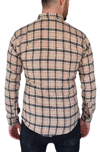 Erkek Kışlık Oduncu Silim Fit Çift Cepli Kapaklı Gömlek BGL-ST02262 - Resim 8