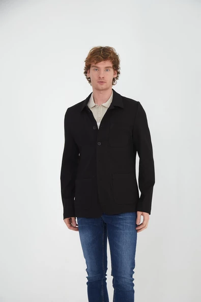 CEKMON Erkek Regular Fit Düğmeli Dokuma Blazer Rahat Spor Ceket - 7