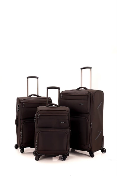 Mçs Lüx Kumaş Valiz Seti V117 - 8