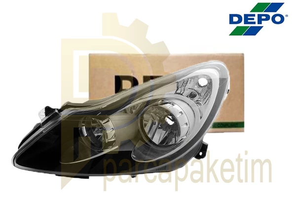 Opel Corsa D Far Sol Siyah 2006-2010 [Makyajsız] [DEPO] ürün görseli 1