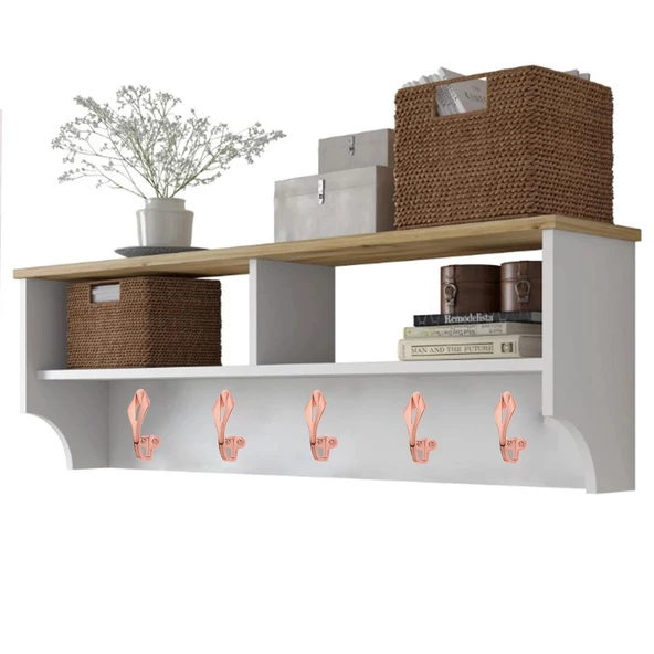 Orchid Vestiyer Duvar Askısı Metal Dolap Elbise Askılığı Bakır Askı - 3
