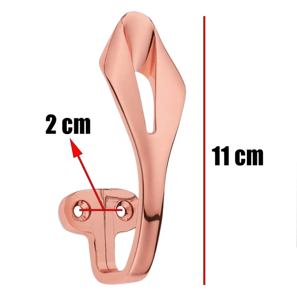 Orchid Vestiyer Duvar Askısı Metal Dolap Elbise Askılığı Bakır Askı - 2
