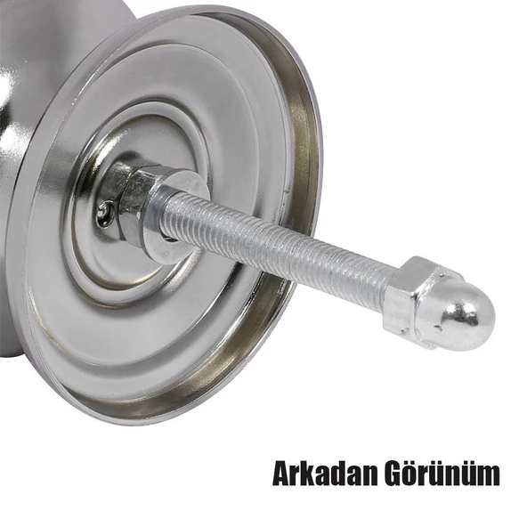 Papatya Kapı Tokmağı Kapı Topuzu Babası Kolu Siyah Metal Tokmak (10 ADET) - Resim 3