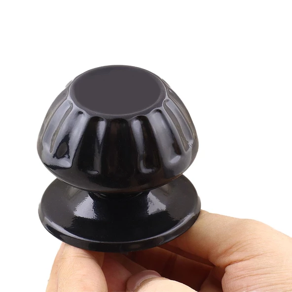 Papatya Kapı Tokmağı Kapı Topuzu Babası Kolu Siyah Metal Tokmak (10 ADET) - Resim 5