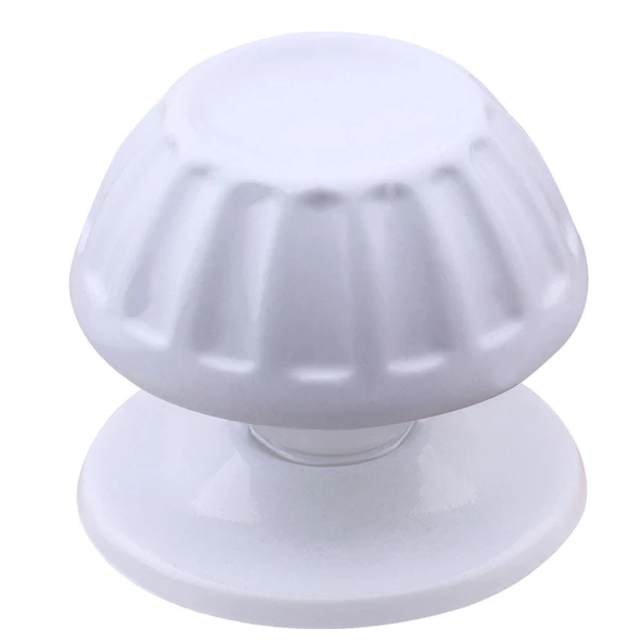 Papatya Kapı Tokmağı Kapı Topuzu Babası Kolu Beyaz Metal Tokmak (10 ADET) - Resim 8