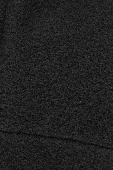 Kışlık Kaşe Kep Beyzbol Şapka Kaşe Şapka Siyah Kulaklı Tek Ebat - 4