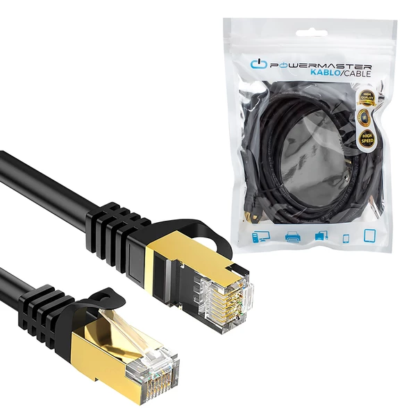 KABLO 3 METRE SİYAH POWERMASTER PMCAT73 CAT7