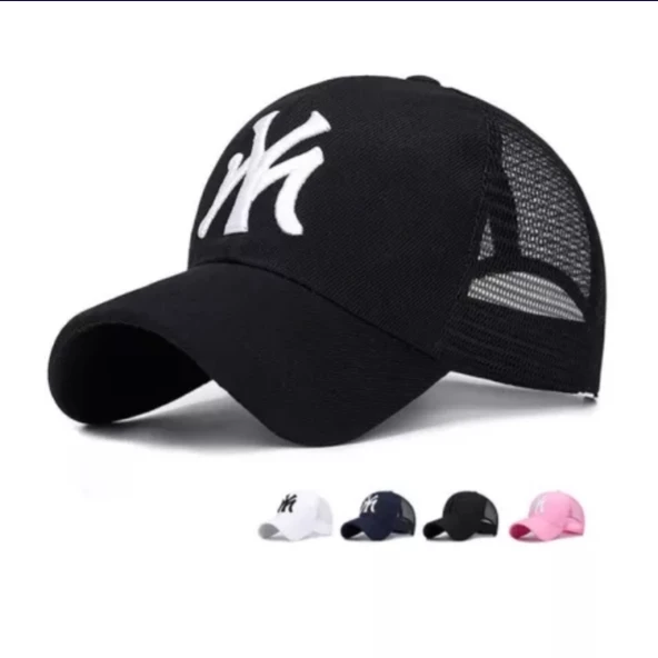 Fileli New York Yankees Nakışlı Şapka Kırmızıı Siyah Ny Şapka  Siyah Beyaz Standart