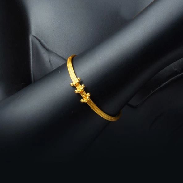 Hilal 14 Ayar Altın Örgü Bileklik - Resim 2