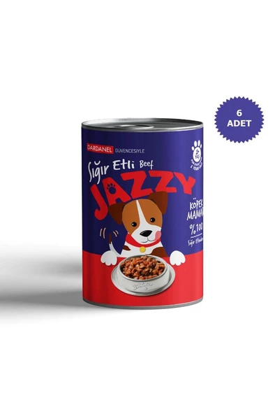 DARDANEL Jazzy Köpek Maması Etli 400g X 6 Adet