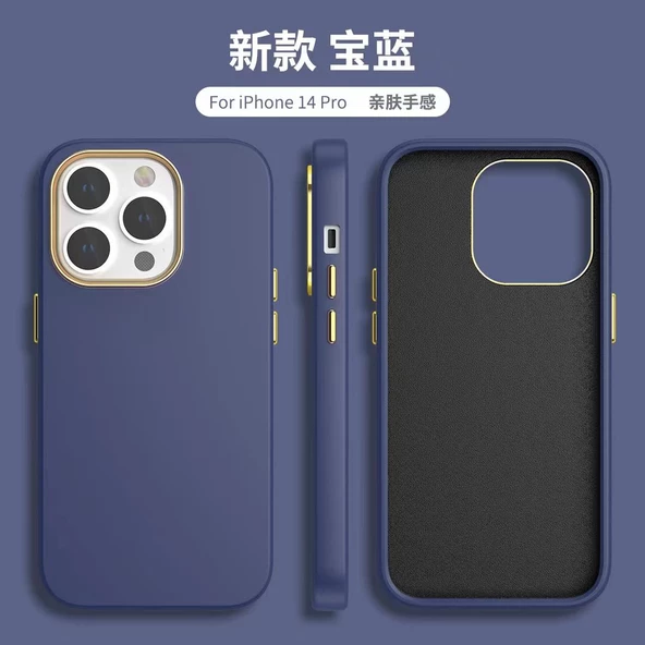 İphone 14 Pro Dik Kenarlı Deri Görünümlü Atlas Kapak - Resim 2