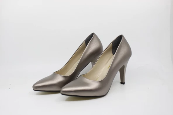 Zerhan CCV300 Kadın Platin Renk Stiletto - 9