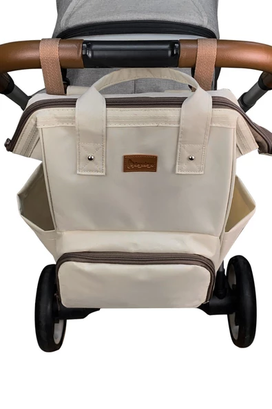 Bye Bye Mommy Bag Anne Bebek Bakım Omuz Çantası Silver Anne Bebek Bakım Sırt Çantası-bej - 6