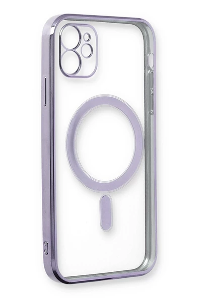 Logis İphone 11 Kamera Korumalı Magsafe Kablosuz Şarj Uyumlu Renkli Şeffaf Kılıf - 7