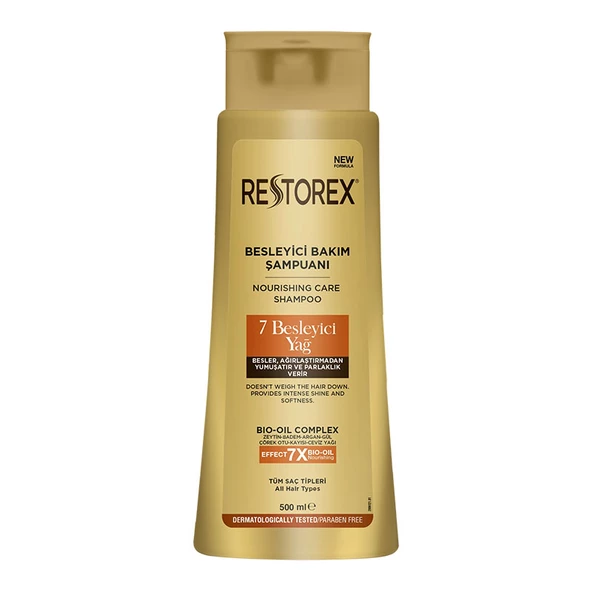 Restorex 7 Besleyici Yağ Bakım Şampuan 500 ml,Altın