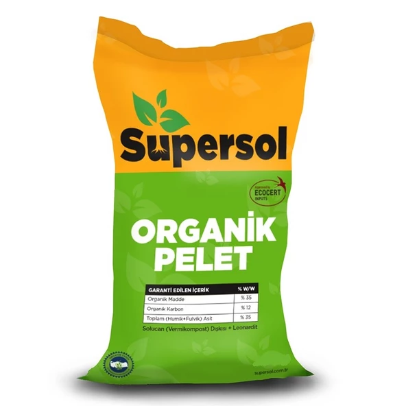 5 kg Supersol Organik Pelet Solucan Gübresi ve Leonardit