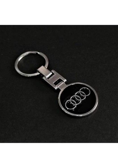 Audi Logolu Krom Oto Araba Anahtarlık