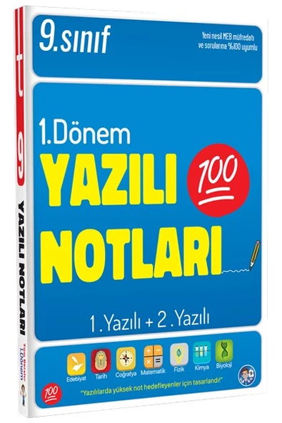 9. Sınıf Yazılı Notları 1. Dönem ve 2. Dönem 1 ve 2. Yazılı - Tonguç Yayınları - 3