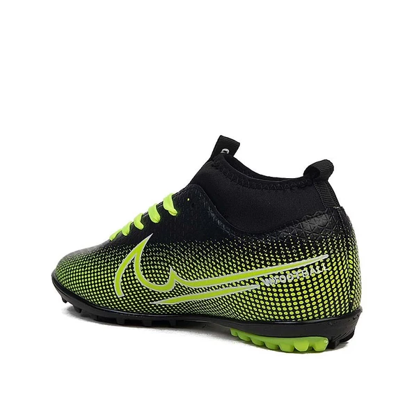 Albishoes Super Mercury Bilekli Boğazlı Çoraplı Çim Dişsiz Düz Halısaha Futbol Ayakkabısı - 3