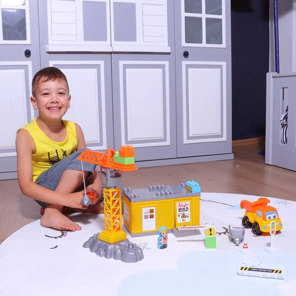 Ogi Mogi Toys İnşaat Bloklar ve Vinç 44 Parça - 9