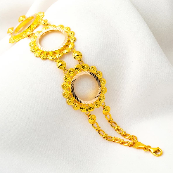 3 Çeyrek Altınlık 14 Ayar Bileklik - Resim 5